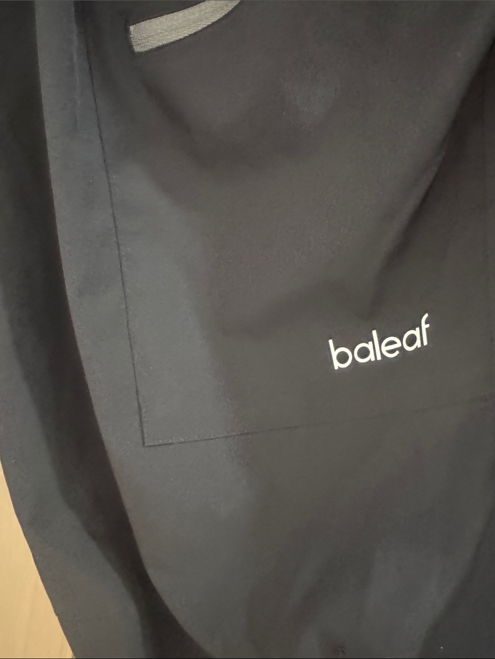 Baleaf Men's Black Jogger Pants with White Logo